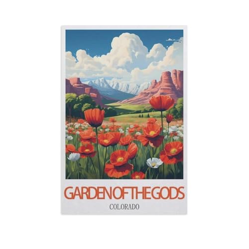 Garden of The Gods, Colorado，Holz Puzzle 1000 Teile Spielzeug Für Erwachsene Dekompressionsspiel（75x50cm）-H97 von YYNFHCBS