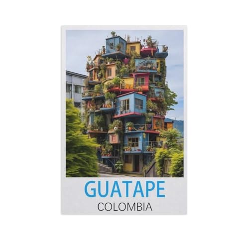 Guatape Kolumbien，Puzzles 1000 Teile für Erwachsene, Klassische Puzzle Jungen Mädchen Puzzle für Kinder Teenager Lernspiel Spielzeug（38x26cm）-N2 von YYNFHCBS