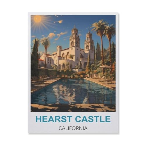 Hearst Castle Kalifornien，Puzzles 1000 Teile für Erwachsene, Klassische Puzzle Teenager Puzzle Perfektes Pädagogisches Geschenk für Jungen Und Mädchen（50x70cm）-C80 von YYNFHCBS