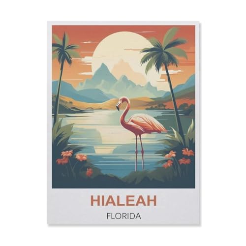 Hialeah Florida，Puzzles 1000 Teile für Erwachsene, Klassische Puzzle Jungen Mädchen Puzzle für Kinder Teenager Lernspiel Spielzeug（75x50cm）-A58 von YYNFHCBS