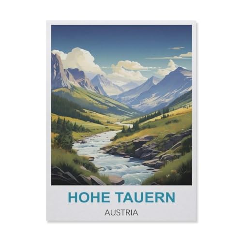 Hohe Tauern Österreich，1000 Stück Erwachsene Papier Landschaft Puzzles Für Kinder Lernspielzeug Geschenke（38x26cm）-D63 von YYNFHCBS