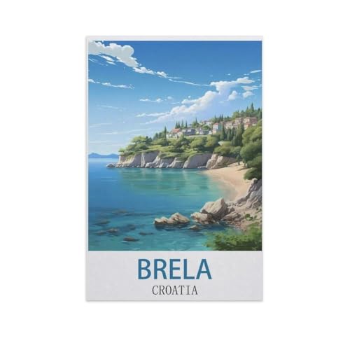 Holz Jigsaw Puzzle 1000 Stück，Brela, Kroatien，Erwachsene Kinder Spielzeug Dekompressionsspiel（75x50cm）-I17 von YYNFHCBS