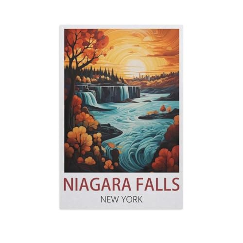 Holz Jigsaw Puzzle 1000 Stück，Niagara Falls New York，Erwachsene Kinder Spielzeug Dekompressionsspiel（75x50cm）-L9 von YYNFHCBS