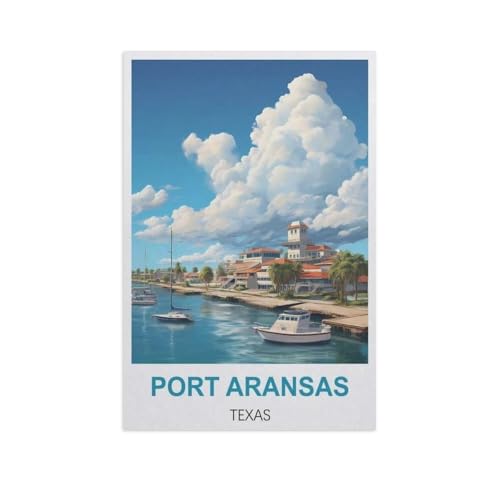 Holz Jigsaw Puzzle 1000 Stück，Port Aransas, Texas，Erwachsene Kinder Spielzeug Dekompressionsspiel（75x50cm）-H44 von YYNFHCBS