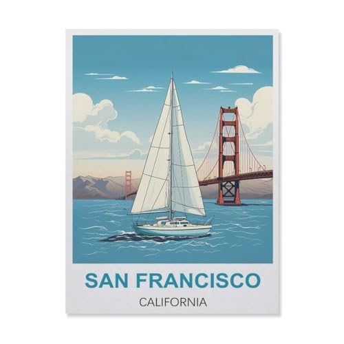 Holz Jigsaw Puzzle 1000 Stück，San Francisco Kalifornien，Erwachsene Kinder Spielzeug Dekompressionsspiel（75x50cm）-A84 von YYNFHCBS