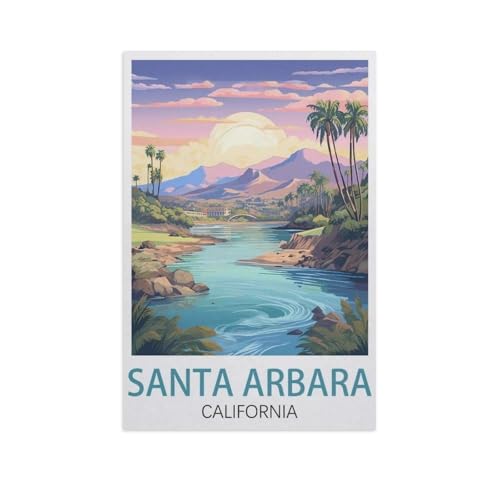 Holz Jigsaw Puzzle 1000 Stück，Santa Barbara Kalifornien，Erwachsene Kinder Spielzeug Dekompressionsspiel（75x50cm）-K36 von YYNFHCBS