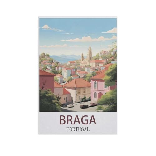 Holz Puzzle 1000 Stück，Braga, Portugal，Puzzles Lernspielzeug Für Erwachsene Geburtstagsgeschenk（75x50cm）-I19 von YYNFHCBS