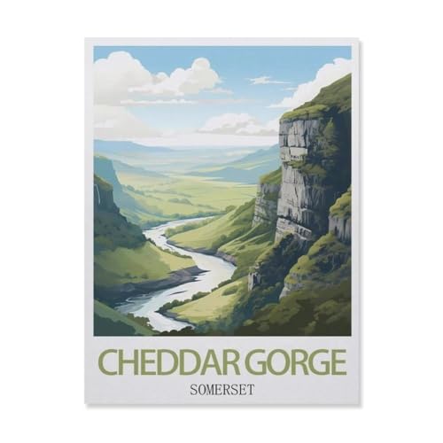 Holz Puzzle 1000 Stück，Cheddar Gorge Somerset，Puzzles Lernspielzeug Für Erwachsene Geburtstagsgeschenk（75x50cm）-G73 von YYNFHCBS
