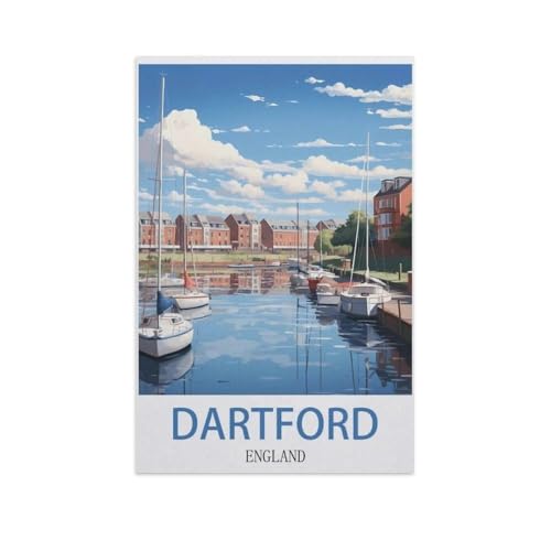 Holz Puzzle 1000 Stück，Dartford, England，Erwachsene Kinder Spielzeug Dekompression Spiel（75x50cm）-I85 von YYNFHCBS