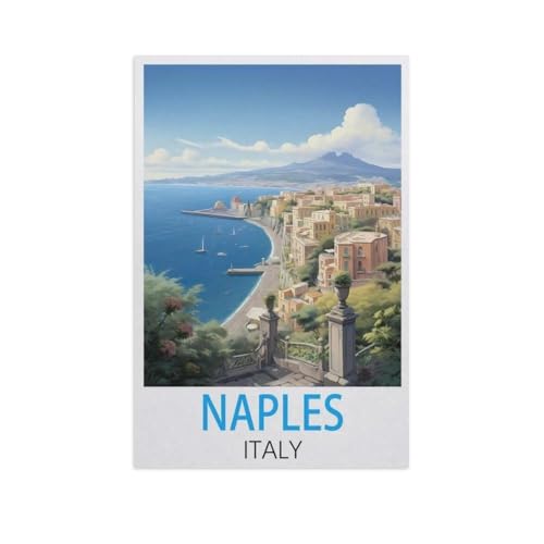 Holz Puzzle 1000 Stück，Neapel Italien，Puzzles Lernspielzeug Für Erwachsene Geburtstagsgeschenk（75x50cm）-L84 von YYNFHCBS