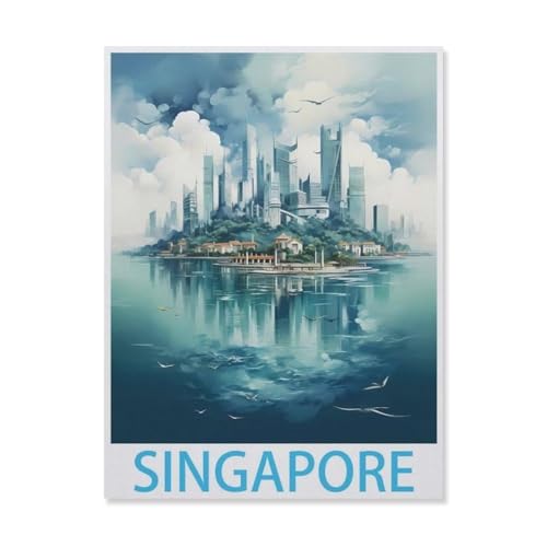 Holz Puzzle 1000 Stück，Singapur，Lernspielzeug Für Erwachsene Geburtstagsgeschenk（75x50cm）-C97 von YYNFHCBS