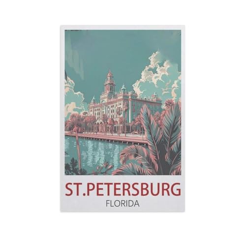Holz Puzzle 1000 Stück，St. Petersburg Florida，Puzzles Lernspielzeug Für Erwachsene Geburtstagsgeschenk（75x50cm）-J65 von YYNFHCBS