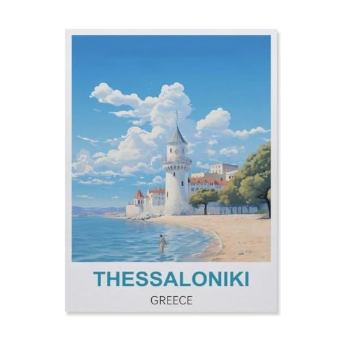 Holz Puzzle 1000 Stück，Thessaloniki Griechenland，Lernspielzeug Für Erwachsene Geburtstagsgeschenk（75x50cm）-C24 von YYNFHCBS