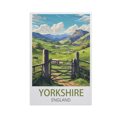 Holz Puzzle 1000 Stück，Yorkshire, England，Puzzles Lernspielzeug Für Erwachsene Geburtstagsgeschenk（75x50cm）-I92 von YYNFHCBS