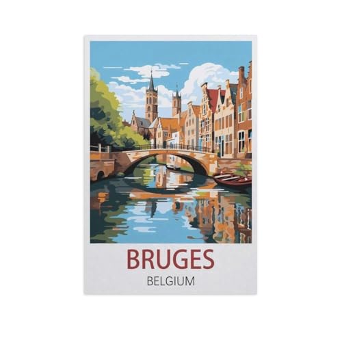 Holz Puzzle Puzzle 1000 Stück，Brugge Belgien，Puzzles Lernspielzeug Für Erwachsene Geburtstagsgeschenk Home Decoration（75x50cm）-K53 von YYNFHCBS