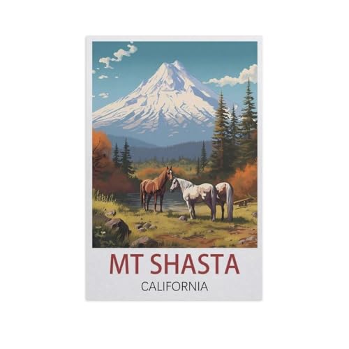 Holz Puzzle Puzzle 1000 Stück，Mt Shasta Kalifornien，Puzzles Lernspielzeug Für Erwachsene Geburtstagsgeschenk Home Decoration（75x50cm）-L26 von YYNFHCBS