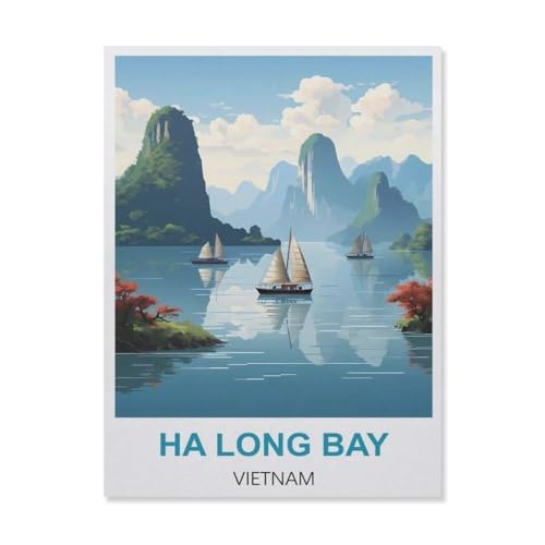 Holzpuzzle Puzzle 1000 Stück，Ha Long Bucht Vietnam，Lernspielzeug Für Erwachsene Geburtstagsgeschenk Dekoration（75x50cm）-B8 von YYNFHCBS