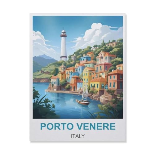 Holzpuzzle Puzzle 1000 Stück，Porto Venere Italien，Lernspielzeug Für Erwachsene Geburtstagsgeschenk Dekoration（75x50cm）-D27 von YYNFHCBS