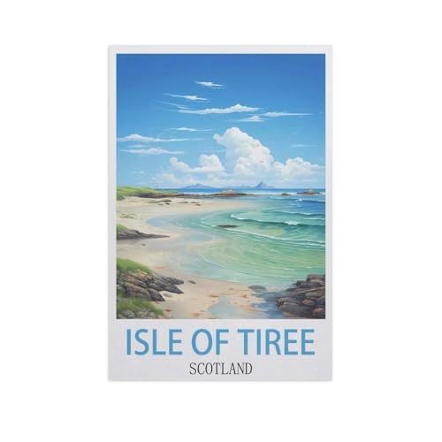 Isle of Tiree Schottland，1000 Stück Erwachsene Holz Landschaft Puzzles Für Kinder Lernspielzeug Geschenke（75x50cm）-J50 von YYNFHCBS