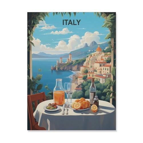 Italien，Puzzles 1000 Stück Puzzles Für Erwachsene Kinder Klassisches Familienpuzzle Indoor DIY Spielzeug Geburtstagsgeschenk（38x26cm）-A70 von YYNFHCBS