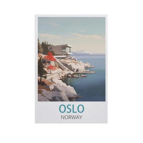 Jigsaw Puzzles 1000 Stück，Oslo Norwegen，Für Papierkinder Spiele Lernspielzeug（38x26cm）-L6 von YYNFHCBS