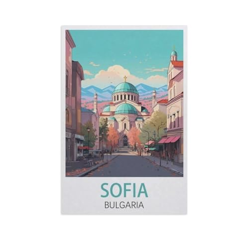 Jigsaw Puzzles 1000 Stück，Sofia Bulgarien，Für Papierkinder Spiele Lernspielzeug（38x26cm）-K33 von YYNFHCBS