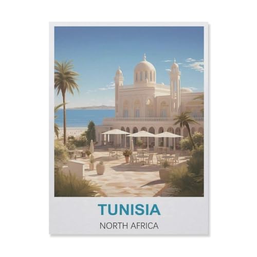 Jigsaw Puzzles 1000 Stück，Tunesien Nordafrika，Für Holzkinder Spiele Lernspielzeug（75x50cm）-A81 von YYNFHCBS