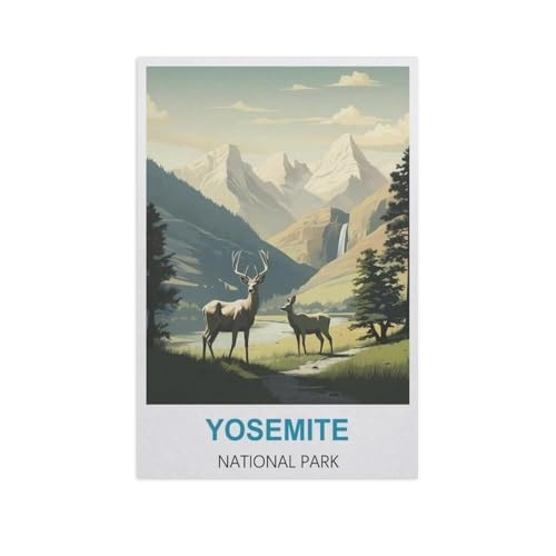 Jigsaw Puzzles 1000 Stück，Yosemite Nationalpark，Für Holzkinder Spiele Lernspielzeug（75x50cm）-H41 von YYNFHCBS