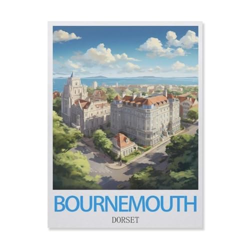 Kinder Papier Puzzle 1000 Teile，Bournemouth Dorset，Modern Zuhause Dekoration Einzigartiges Geschenk（38x26cm）-G79 von YYNFHCBS