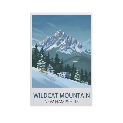 Kinder Papier Puzzle 1000 Teile，Wildcat Mountain New Hampshire，Modern Zuhause Dekoration Einzigartiges Geschenk（38x26cm）-J71 von YYNFHCBS
