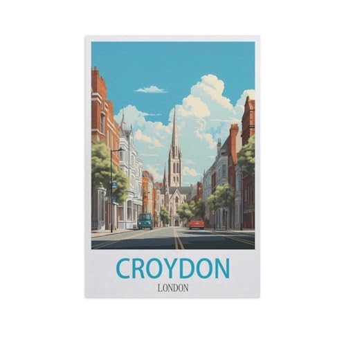 Klassisches Puzzle 1000 Teile，Croydon London，Kind Oder Einen Freund,1000 Piece（38x26cm）-M80 von YYNFHCBS