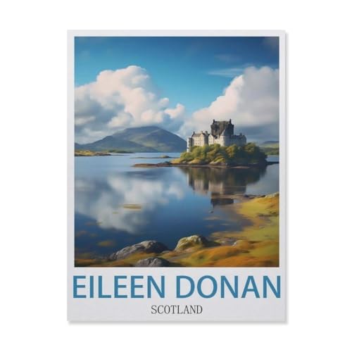 Klassisches Puzzle 1000 Teile，Eilean Donan Schottland，Kind Oder Einen Freund,1000 Piece（38x26cm）-G20 von YYNFHCBS