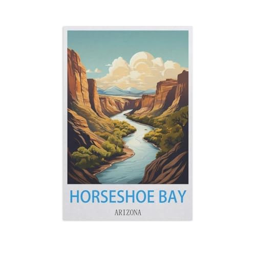 Klassisches Puzzle 1000 Teile，Horseshoe Bay, Arizona，Kind Oder Einen Freund,1000 Piece（38x26cm）-H69 von YYNFHCBS