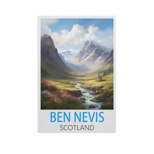 Klassisches Puzzle 3D Puzzle DIY Kit Papier Spielzeug Einzigartiges Geschenk，Ben Nevis Schottland，Klassisches Puzzle 3D Puzzle DIY Kit Papier Spielzeug Einzigartiges Geschenk（38x26cm）-M82 von YYNFHCBS