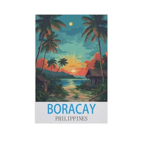 Klassisches Puzzle 3D Puzzle DIY Kit Papier Spielzeug Einzigartiges Geschenk，Boracay Philippinen，Klassisches Puzzle 3D Puzzle DIY Kit Papier Spielzeug Einzigartiges Geschenk（38x26cm）-L36 von YYNFHCBS