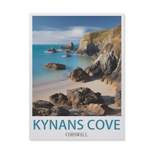 Kynance Cove Cornwall，Puzzle 1000 Teile Papier Puzzle Geeignet Für Erwachsene Kinder Familien Stressabbau Puzzlespiele（38x26cm）-G49 von YYNFHCBS