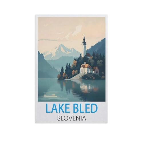 Lake Bled Slowenien，Puzzles, 1000-teiliges Puzzle Für Erwachsene Und Kinder Ab 10 Jahren（75x50cm）-L57 von YYNFHCBS