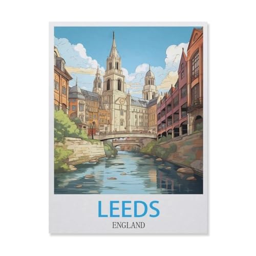 Leeds England，Puzzle 1000 Teile,Intellektuelle Entwicklung Pädagogisches Nach Hause Interessante Dekompression Brain Challenge Puzzle Für Jugendliche Kinder（38x26cm）-G53 von YYNFHCBS