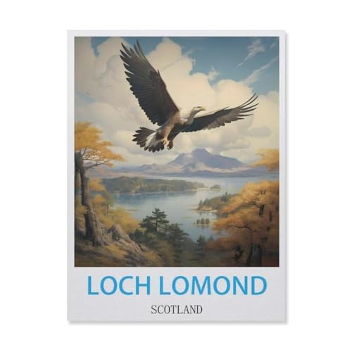 Loch Lomond Schottland，Papier Puzzle 1000 Teile Spielzeug Für Erwachsene Dekompressionsspiel（38x26cm）-G48 von YYNFHCBS