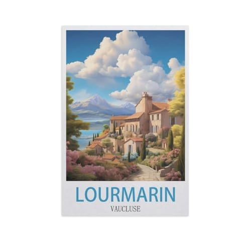 Lourmarin Vaucluse，Puzzles 1000 Teile für Erwachsene, Klassische Puzzle Teenager Puzzle Perfektes Pädagogisches Geschenk für Jungen Und Mädchen（75x50cm）-M32 von YYNFHCBS