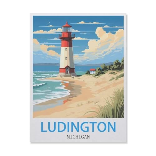 Ludington Michigan，1000 Piece Puzzles Für Kid Adult Toy Geschenk DIY Game（38x26cm）-E38 von YYNFHCBS