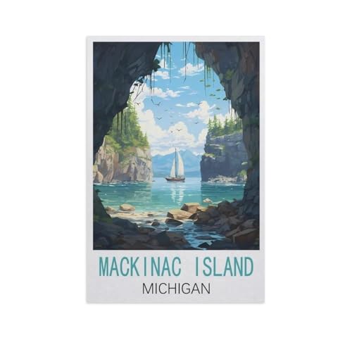 Mackinac Island, Michigan，Papier Puzzle 1000 Stück Adult Toys Dekompressionsspiel（50x70cm）-M34 von YYNFHCBS