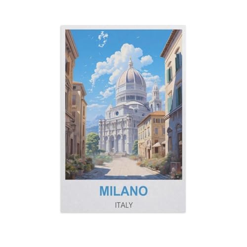 Mailand, Italien，Puzzles 1000 Stück Puzzles Für Erwachsene Kinder Klassisches Familienpuzzle Indoor DIY Spielzeug Geburtstagsgeschenk（38x26cm）-M41 von YYNFHCBS