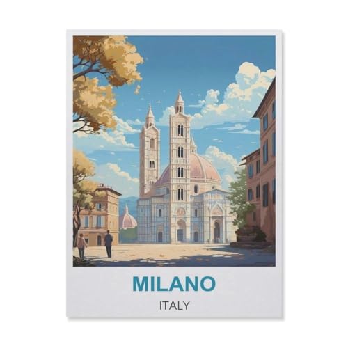 Mailand Italien，Puzzles 1000 Teile für Erwachsene, Klassische Puzzle Kinder Puzzle Herausfordernde Und Schwierige Rätsel für Erwachsene Und Jugendliche（75x50cm）-C6 von YYNFHCBS