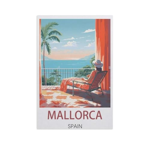 Mallorca Spanien，Puzzle 1000 Teile,Intellektuelle Entwicklung Pädagogisches Nach Hause Interessante Dekompression Brain Challenge Puzzle Für Jugendliche Kinder（75x50cm）-K94 von YYNFHCBS