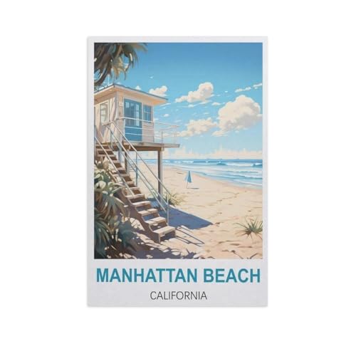 Manhattan Beach, Kalifornien，Puzzle 1000 Teile Erwachsene Kinde Spaß Lernspielzeug Geschenke（38x26cm）-M43 von YYNFHCBS