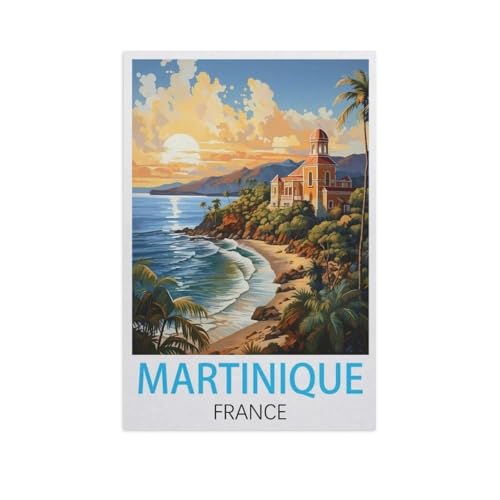 Martinique, Frankreich，Papier Puzzle 1000 Teile Spielzeug Für Erwachsene Dekompressionsspiel（50x70cm）-M35 von YYNFHCBS