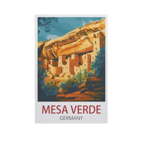 Mesa Verde Deutschland，Puzzle 1000 Teile Holz Puzzle Geeignet Für Erwachsene Kinder Familien Stressabbau Puzzlespiele（75x50cm）-K17 von YYNFHCBS