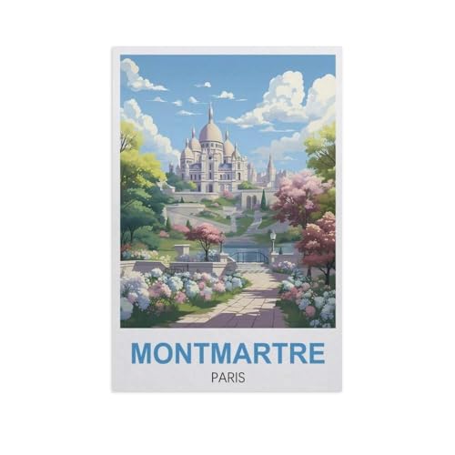 Montmartre Paris，1000 Piece Puzzles Für Kid Adult Toy Geschenk DIY Game（50x70cm）-N17 von YYNFHCBS