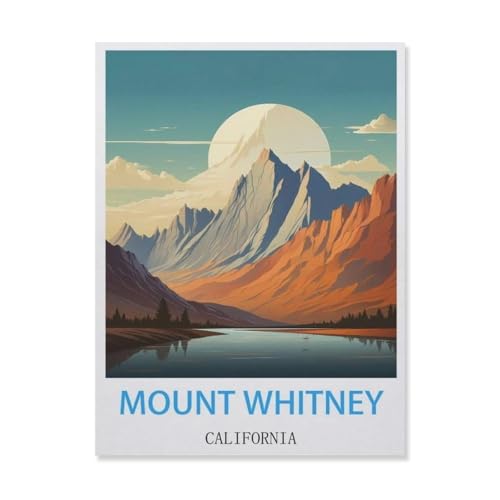 Mount Whitney Kalifornien，Papier Landscape Puzzle, Jigsaw Puzzles 1000 Pieces, for Adult Kids Decompression Puzzle Nice Gifts（38x26cm）-E32 von YYNFHCBS